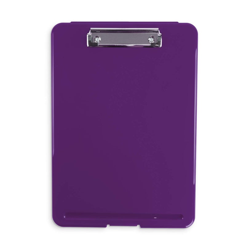Super Z Outlet Clipboard with Storage Slim Folding for Nursing, Teachers, Coaches & Office, Plastic Heavy Duty with Pen Holder (9.5â€ x 13.5â€) (Purple) - Image 2